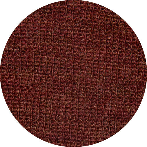 Merino Wool Jumper with High Neck and Side Splits in Rosewood