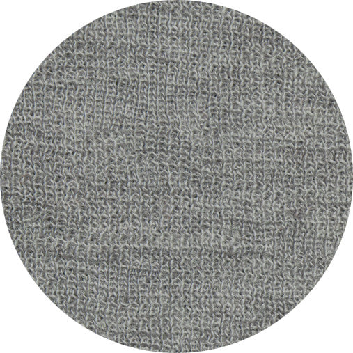 Merino Wool Round Neck Empire Waist Pleat Dress in Smoke Marl