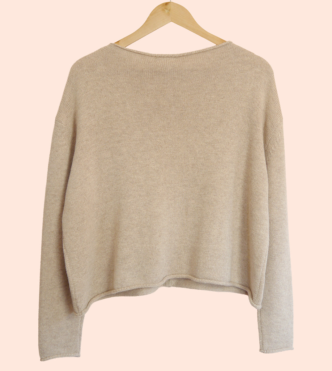 Lambswool/Cashmere Button Cardigan in Oatmeal