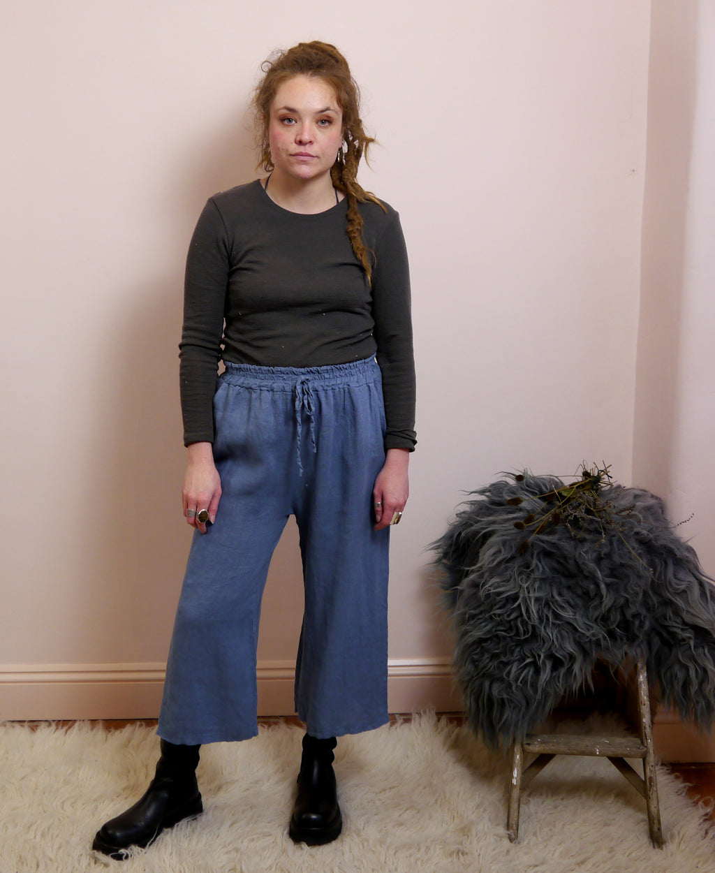 Capri Trouser in Forget-Me-Not