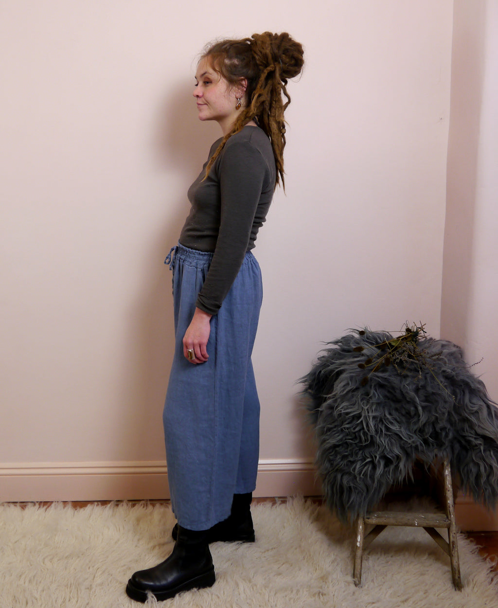 Capri Trouser in Forget-Me-Not