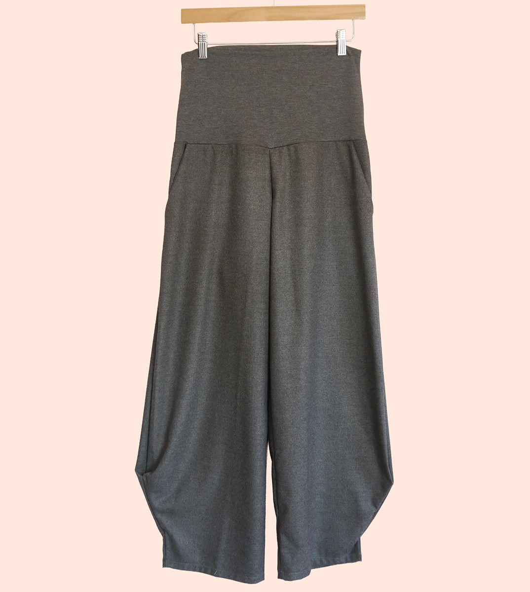 Sartoria Ismara Wool Viscose Side Pleat Art Trousers Grey