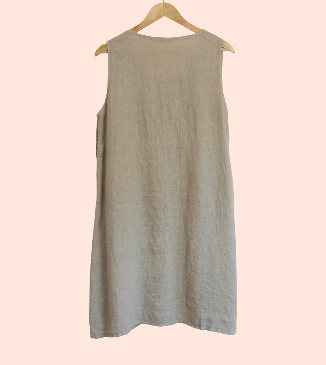 Sleeveless Linen Mini Dress in Mole