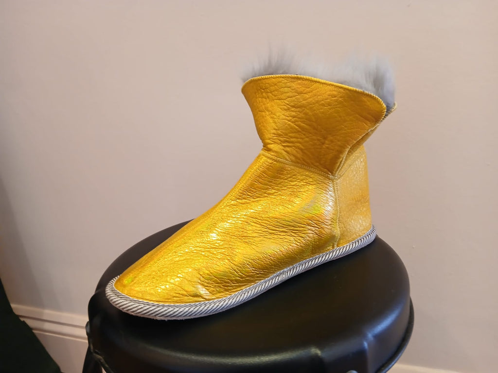 PATIQ Slipper in Gold/Grey
