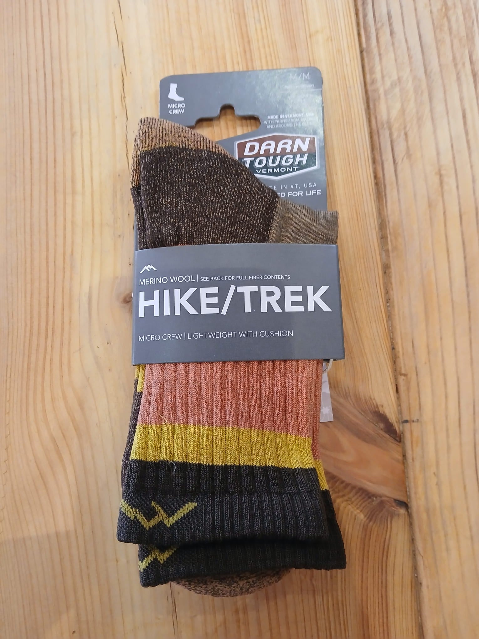 Darn Tough Merino Micro Crew Heady Betty Earth Socks Womens