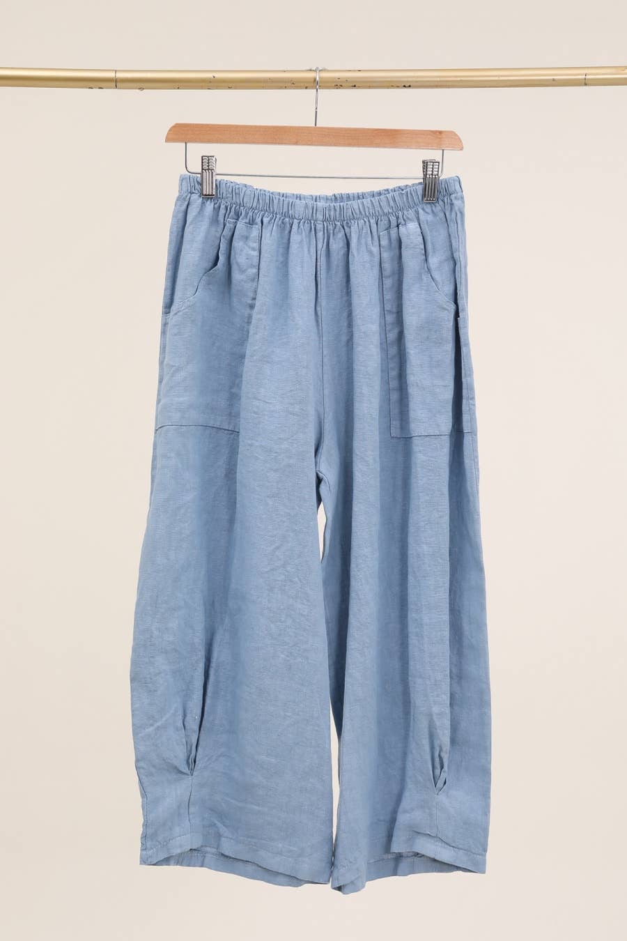 Linen Cocoon Trousers in Sky